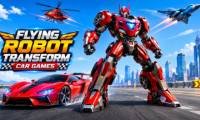 Flying Robot Transform Car Game
