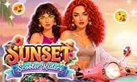 Besties Sunset Scooter Rider