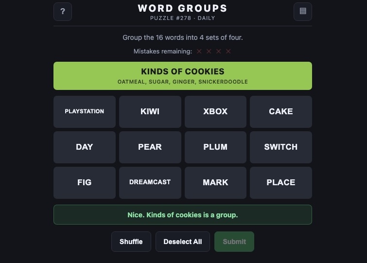 Word Groups - Daily Word Puzzle
